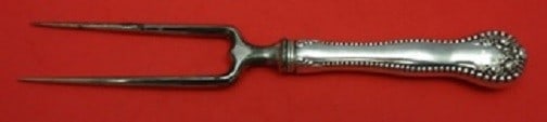 Gorham Lancaster Sterling Silver Roast Holder 8 1/4": Gorham Lancaster Sterling Silver Roast Holder 8 1/4" Sterling silver roast holder in the Lancaster pattern by Gorham. This pre-owned piece is not monogrammed and is in fair condition, with some wear t