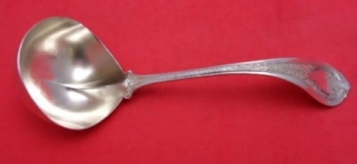 John R Wendt Florentine Sterling Silver Gravy Ladle 7 inches: John R Wendt Florentine Sterling Silver Gravy Ladle 7 inches This exquisite gravy ladle features the elegant Florentine pattern by John R. Wendt & Co., crafted from high-quality sterling silver. Measu
