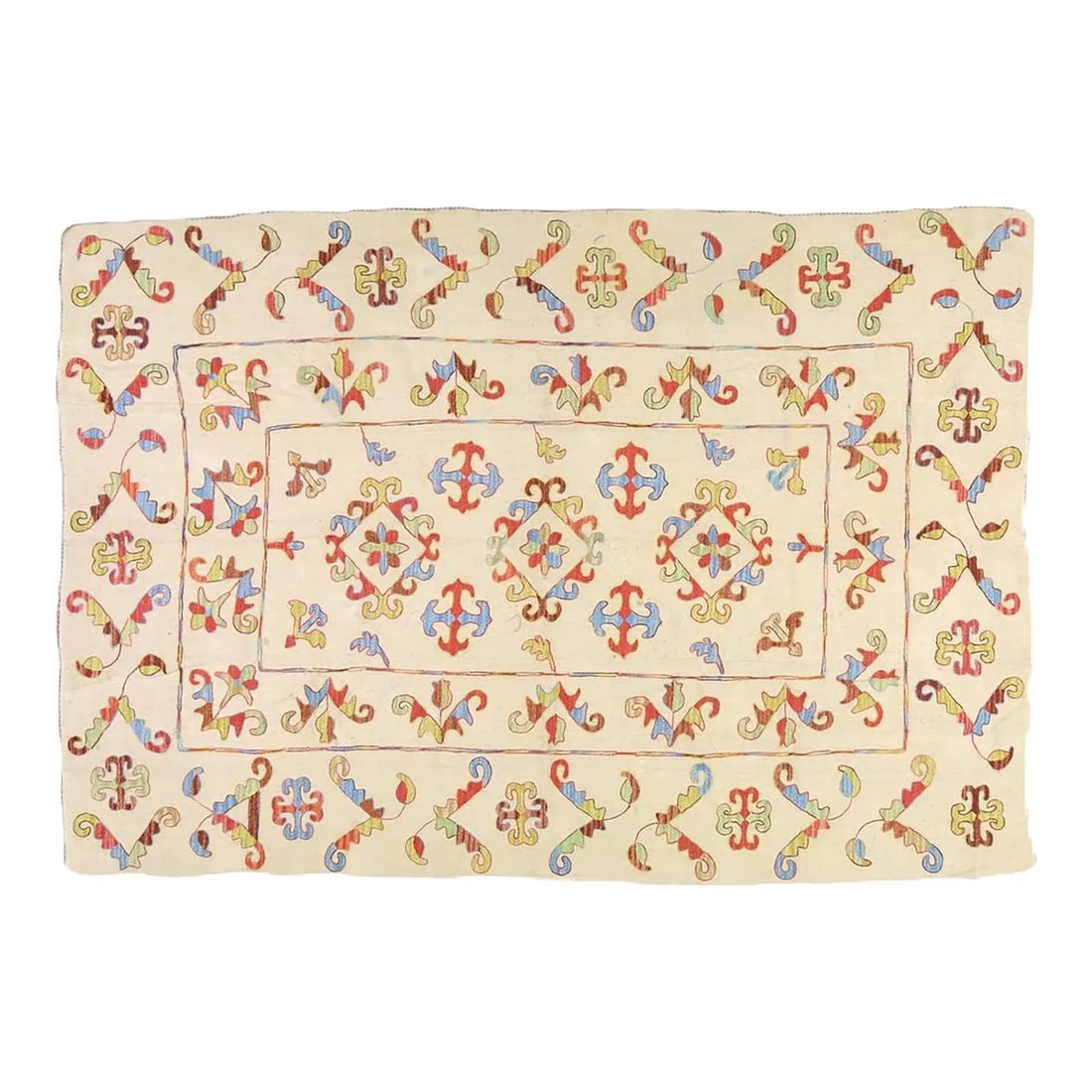 Afghan Wool Flatweave Rug Hand Knotted 6'6 x 9'3 Vintage 1960s: Afghan Wool Flatweave Rug Hand Knotted 6'6 x 9'3 Vintage 1960s This 1960s Afghan flatweave rug is hand knotted from wool using traditional rug-making techniques. It features a durable, soft texture an