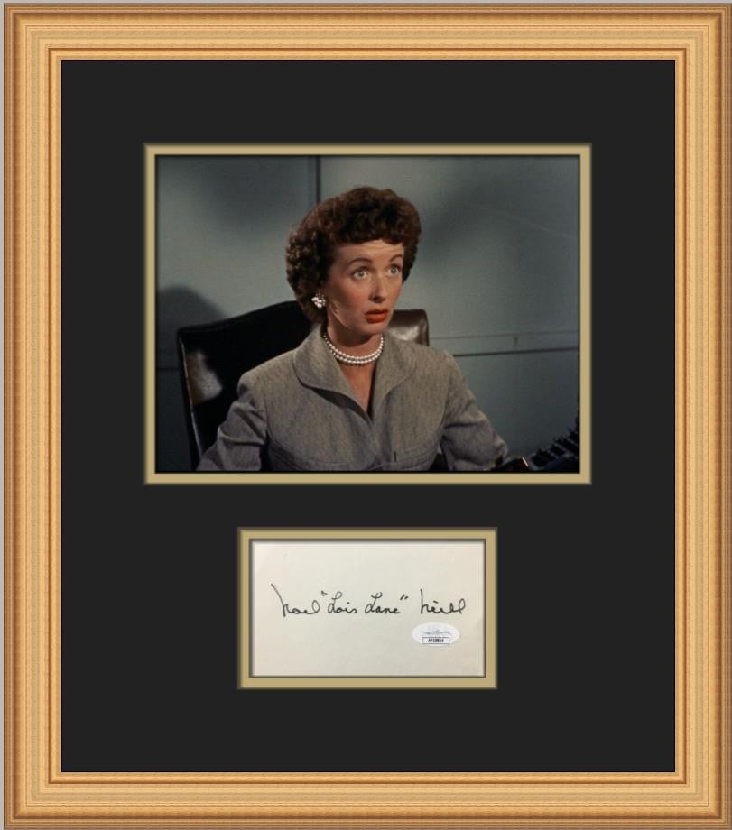 Noel Neill Autographed Index Card and Superman Photo Framed JSA Authenticated (1 of 5)