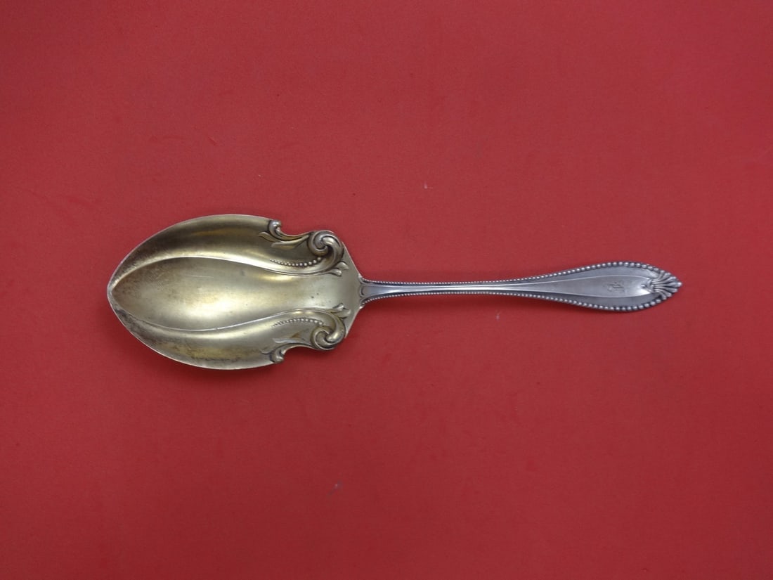 Towle Cordova Sterling Silver Berry Spoon Gold Wash 9 1/4 Inch (1 of 1)
