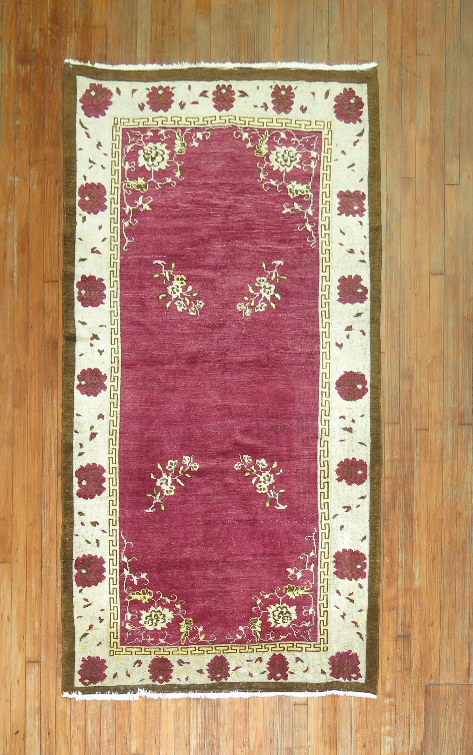 4' 2" x 7' 2" Anatolian Turkish Accent Rug in Eggplant (1 of 7)