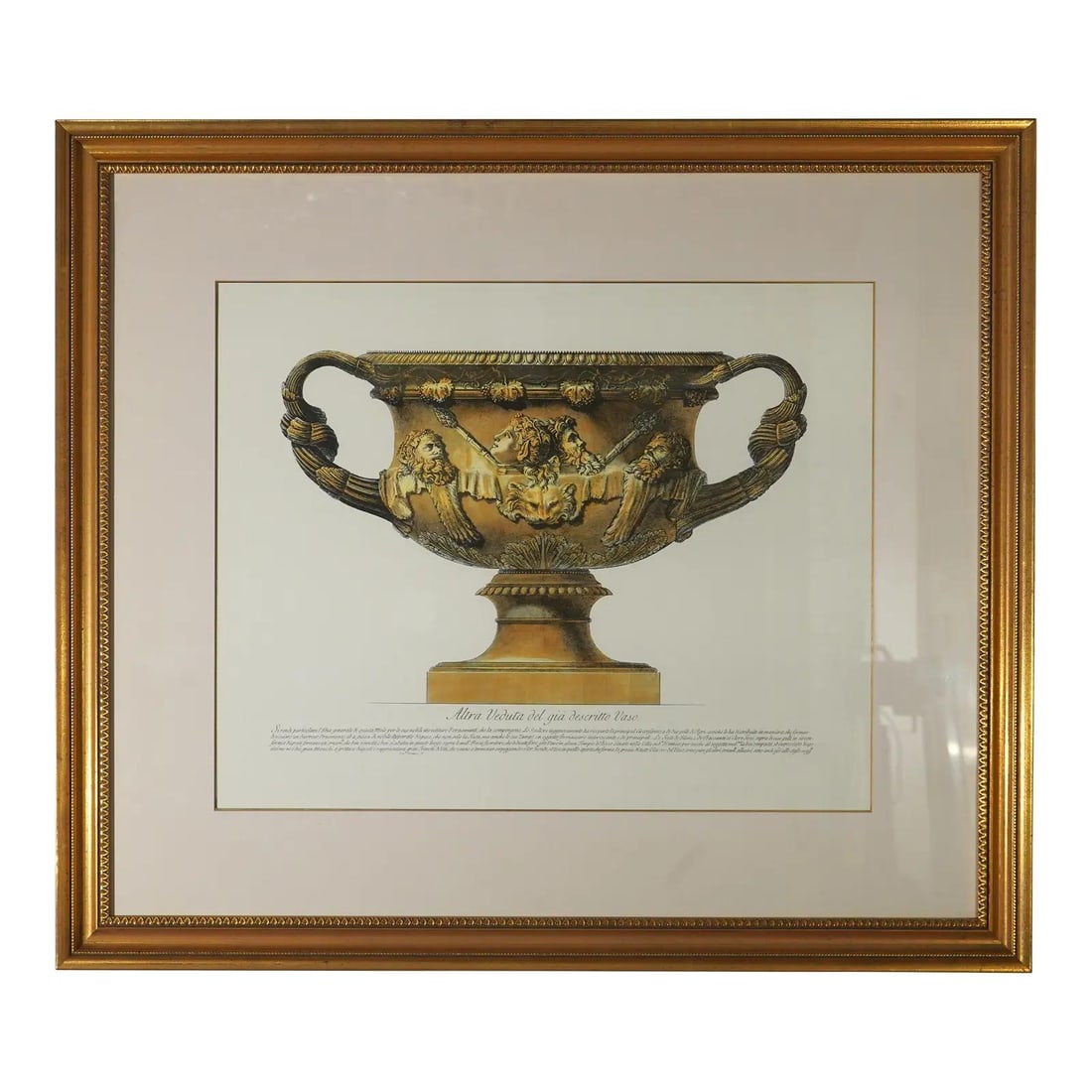 Julia Gray Altra Veduta Framed Neoclassical Urn Print 38.5w x 33.5h (1 of 10)