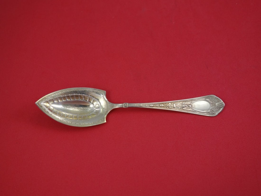 Sterling Silver Jelly Spoon Schulz and Fischer Cleopatra Shield Bowl (1 of 2)