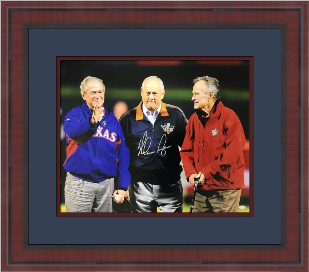 Nolan Ryan Signed Photo with Bushes Custom Framed 22 x 26 (1 of 8)