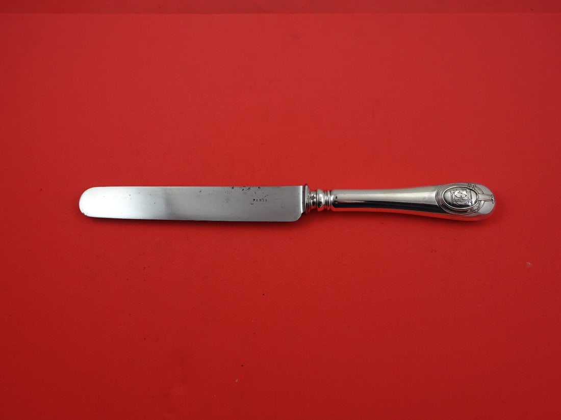 Puiforcat Louis XVI Sterling Silver Dinner Knife 9 7/8 inches Blunt Blade: Puiforcat Louis XVI Sterling Silver Dinner Knife 9 7/8 inches Blunt Blade This elegant dinner knife features the distinguished Louis XVI pattern by Puiforcat, crafted from high-quality sterling silver