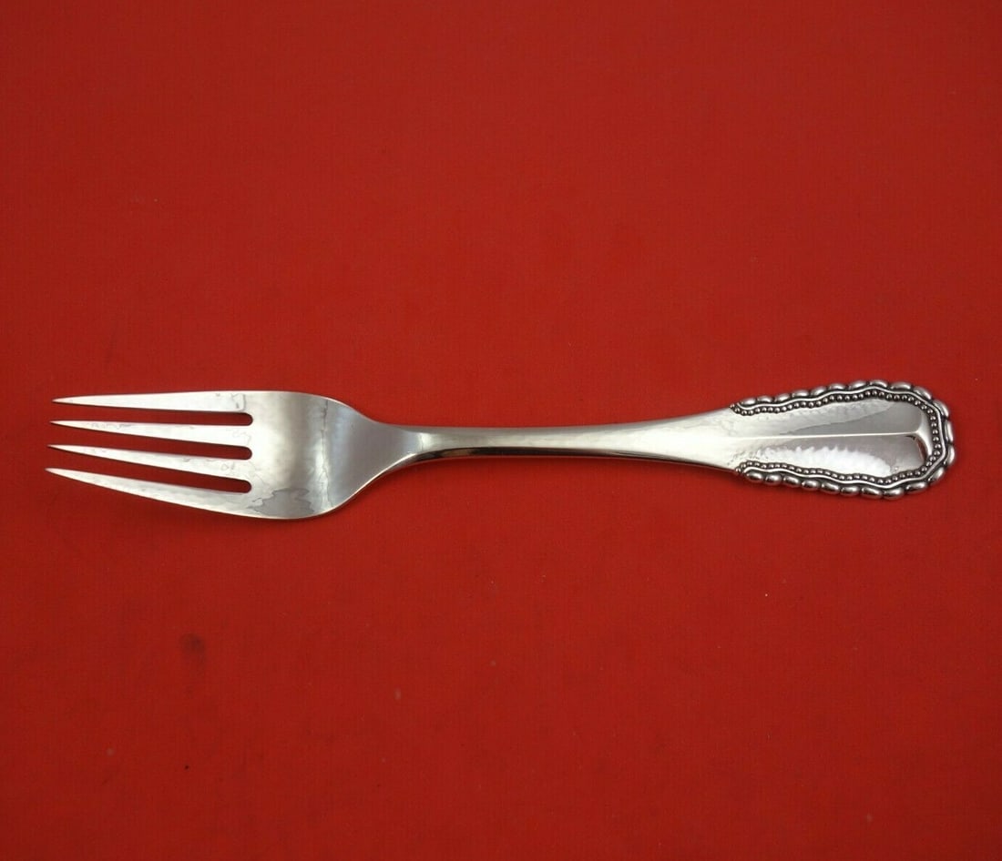 Georg Jensen Viking Sterling Silver Dinner Fork 8 Inch Flatware: Georg Jensen Viking Sterling Silver Dinner Fork 8 Inch Flatware This exquisite dinner fork is part of the Viking pattern by Georg Jensen, crafted from high-quality sterling silver (.925). Measuring 8 