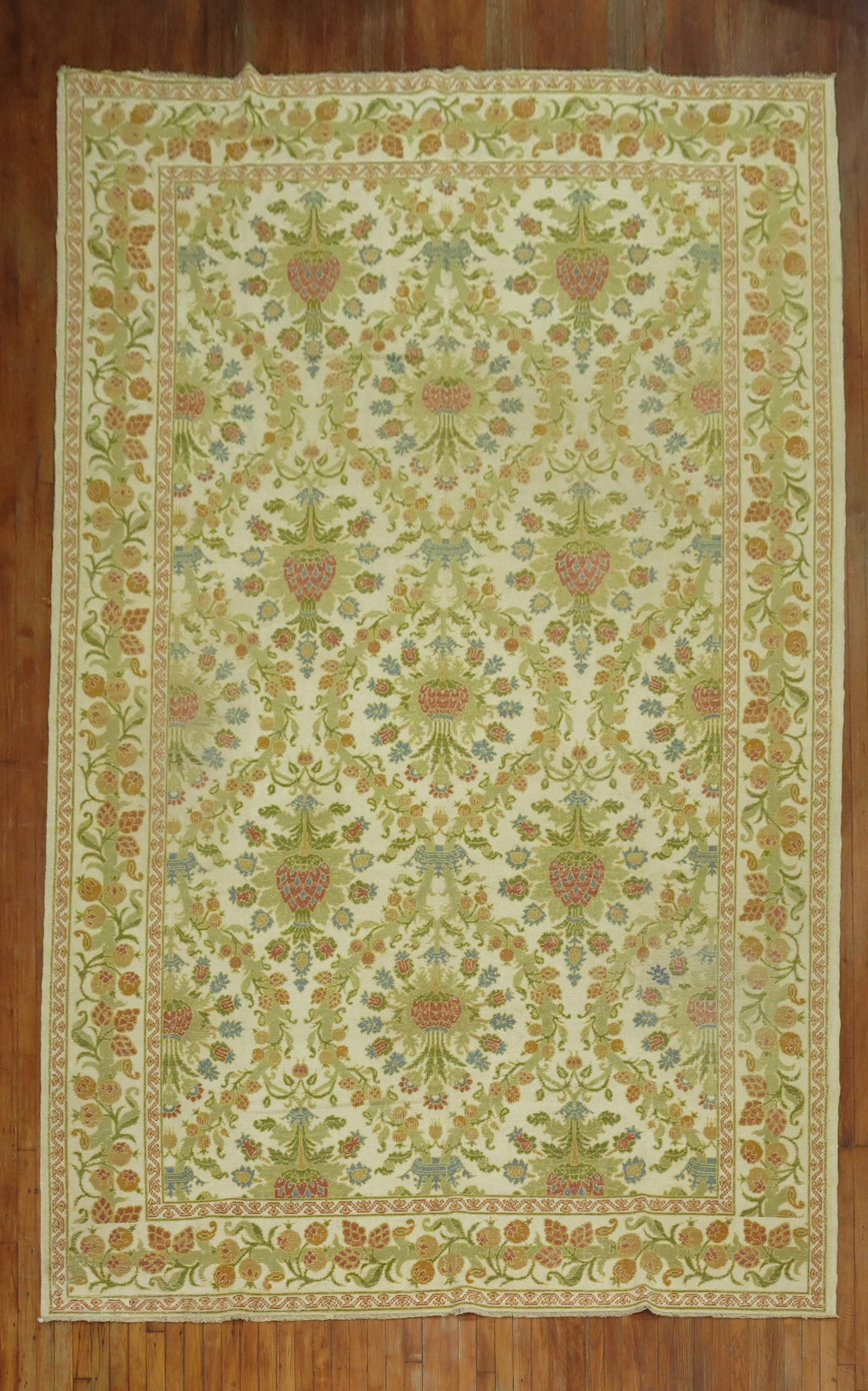 8' 4" x 14' Vintage Cuenca Spanish Room Rug c. 1930 (1 of 7)