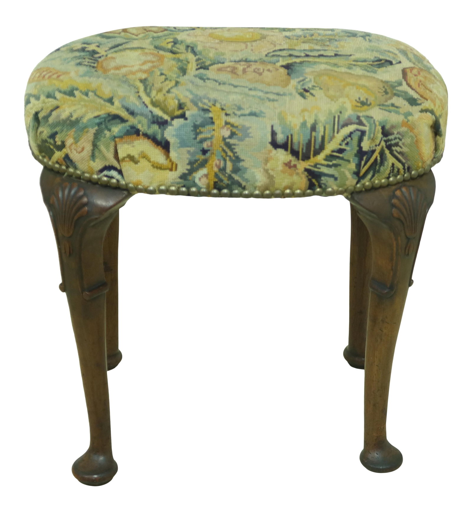 Antique George III Needlepoint Ottoman C1880s Quality Upholstery (1 of 10)