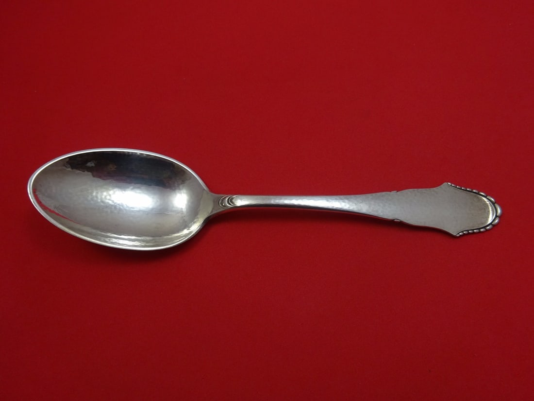 Christiansborg Pattern Danish Sterling Silver Spoon by Grann & Laglye 7 3/4 inches: Christiansborg Pattern Danish Sterling Silver Spoon by Grann & Laglye 7 3/4 inches This exquisite dinner spoon is part of the Christiansborg pattern by Grann & Laglye, renowned Danish silversmiths. Cr