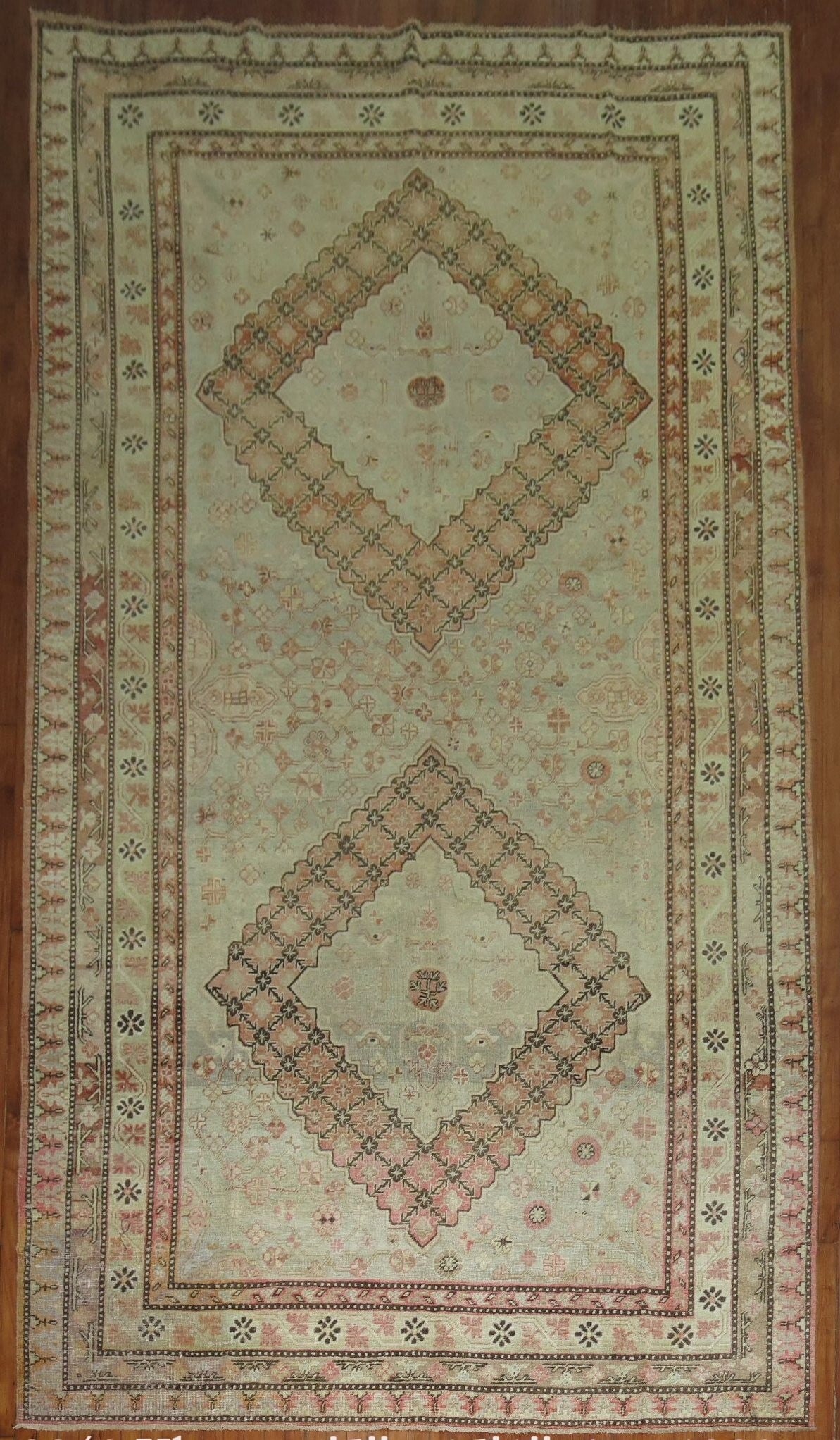 7' 5" x 15' 1" Early 20th Century Samarkand Khotan Rug (1 of 7)