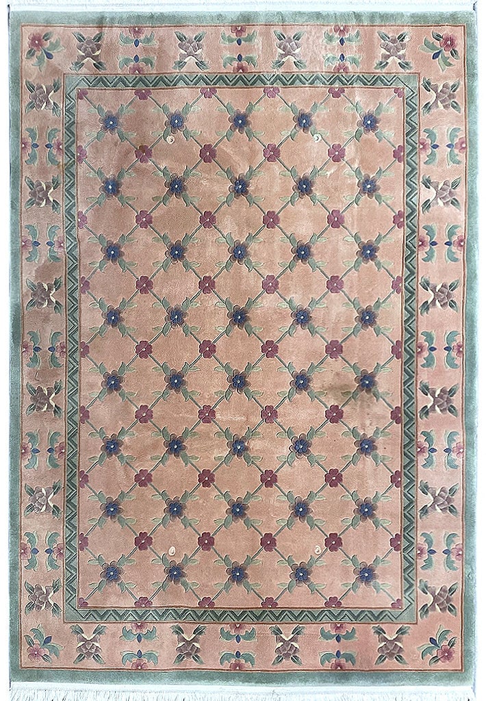 8 x 11.3 Estate Chinese Handmade Wool Transitional Rug: 8 x 11.3 Estate Chinese Handmade Wool Transitional Rug Free continental US Shipping Enhance your space with this stunning 8.2 x 11.3 Estate Chinese Handmade Wool Rug, designed in a transitional style 