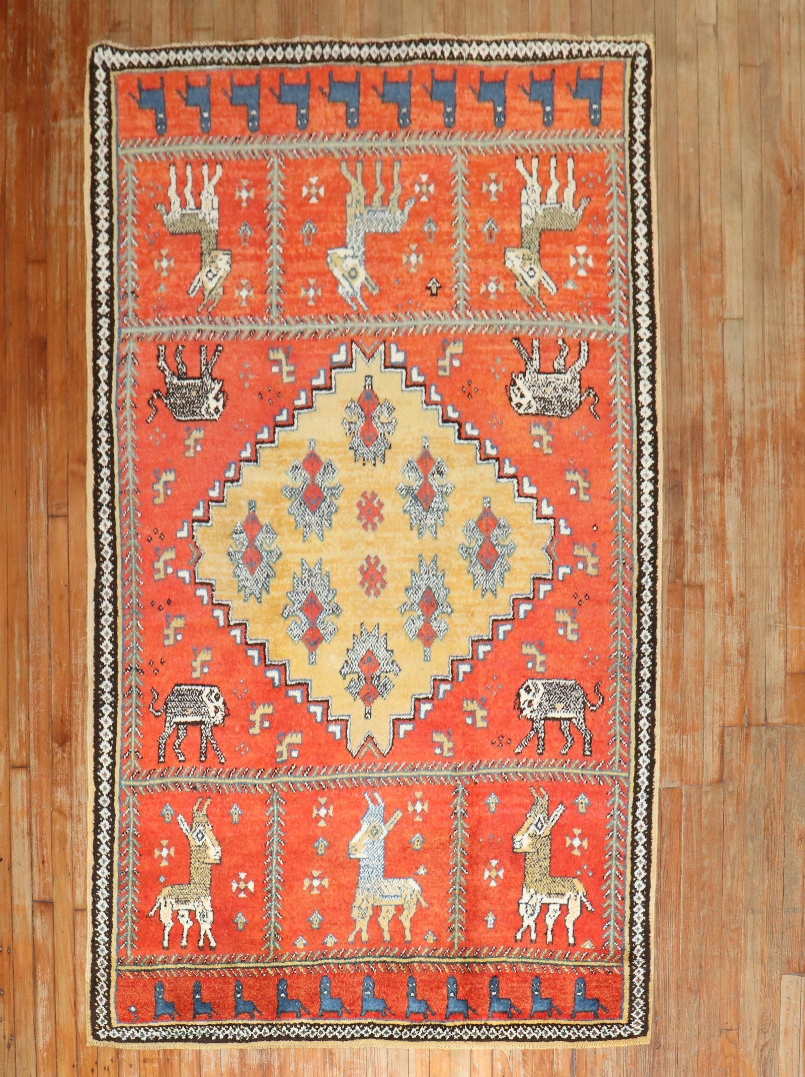 5' 1" x 8' 1" Mid 20th Century Moroccan Pictorial Rug (1 of 7)