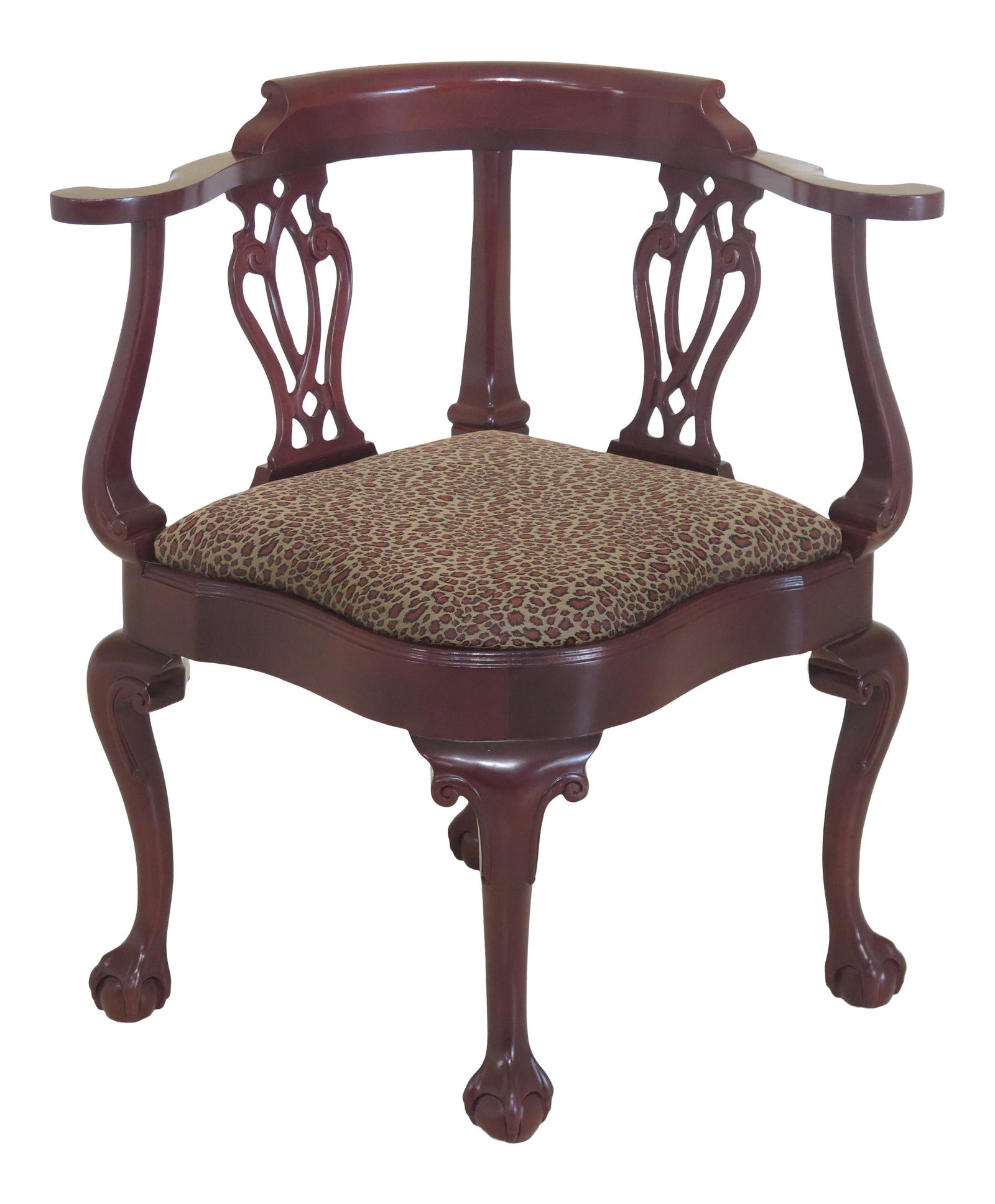 Hancock & Moore Chippendale Mahogany Corner Chair with Ball & Claw Feet (1 of 10)