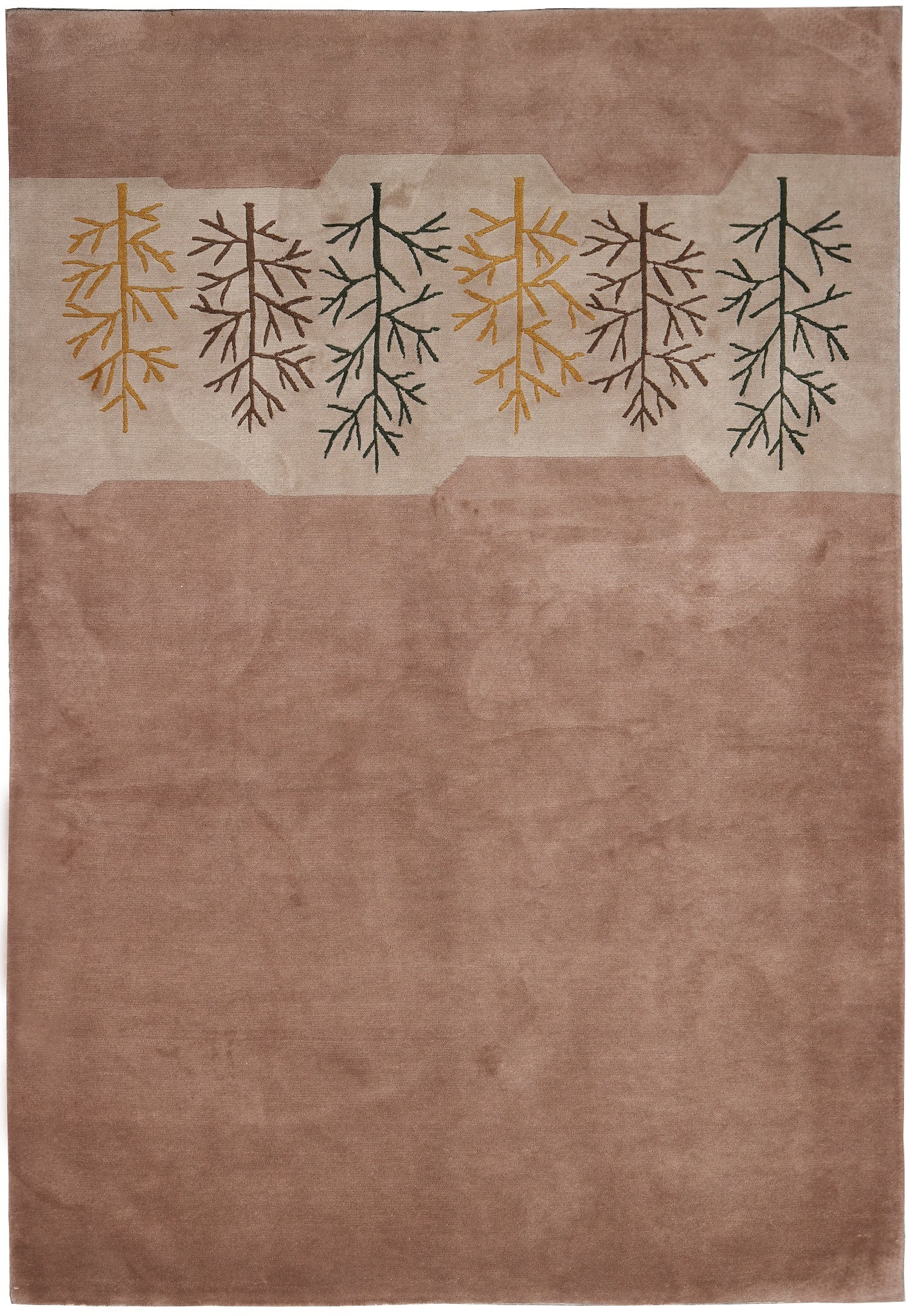 Handmade Contemporary Taupe Brown Wool Rug 5.8 x 8 Modern Pakistani Design (1 of 8)