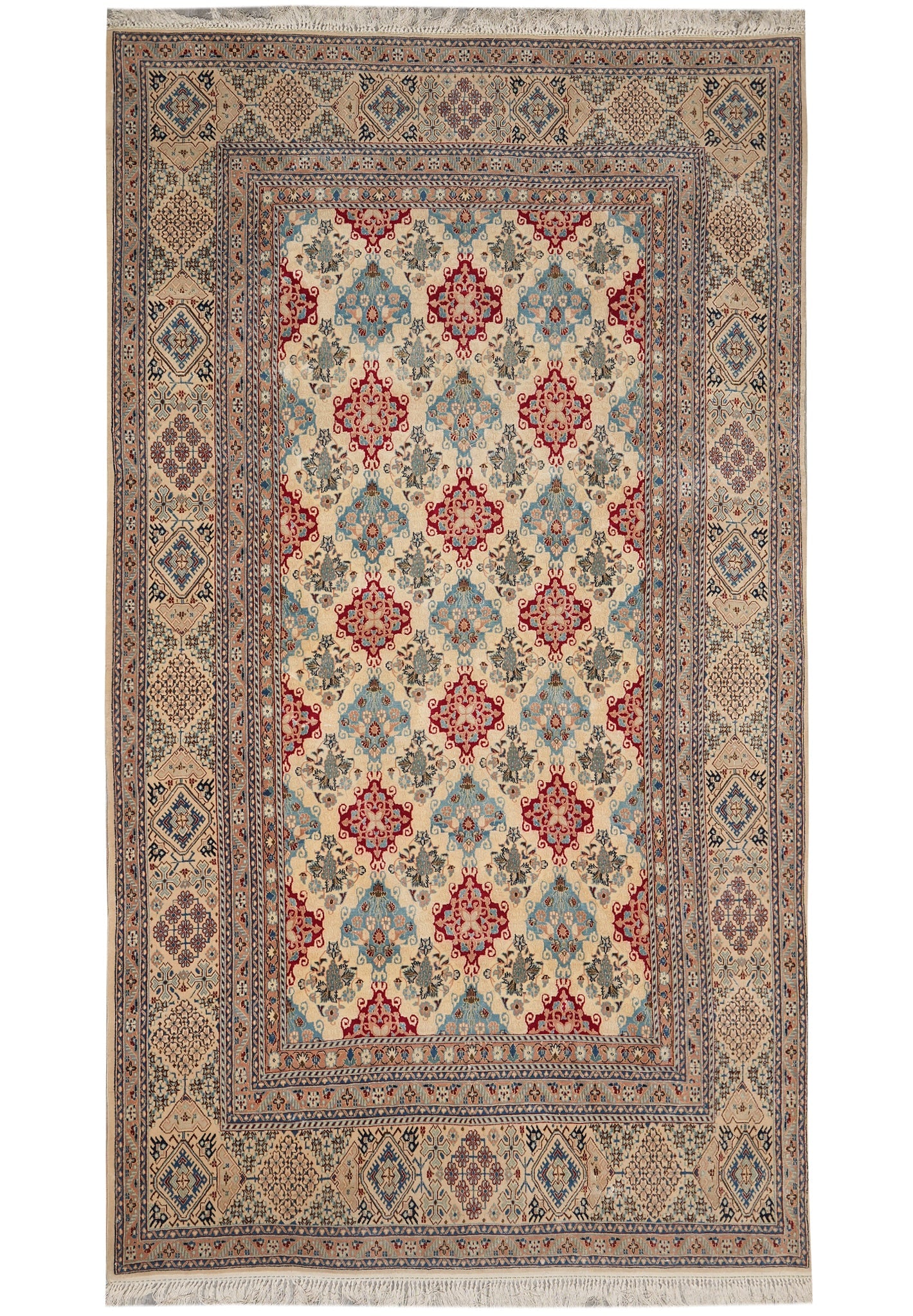 5 x 8.7 Fine Persian Nain Wool Silk Rug 6 La 500 KPSI (1 of 12)