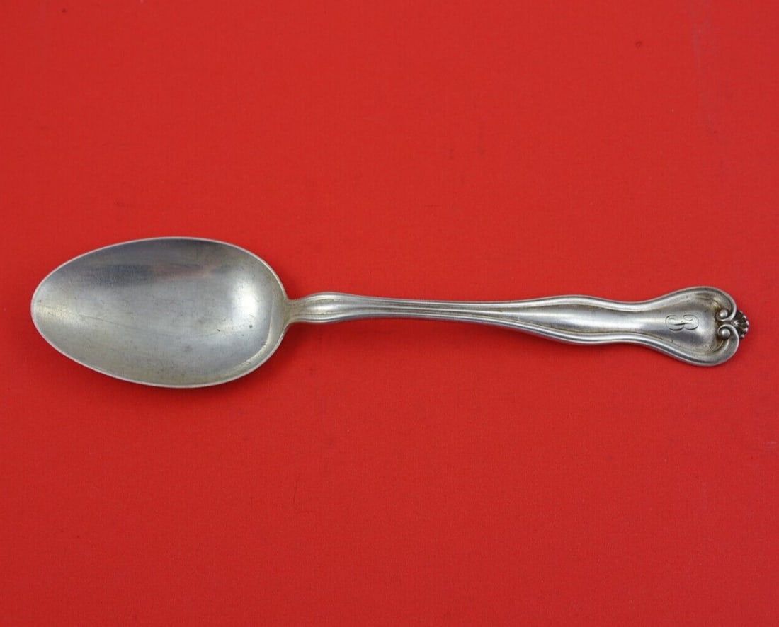 Watson Mount Vernon Sterling Silver Serving Spoon 8.5 inch Monogrammed Heirloom: Watson Mount Vernon Sterling Silver Serving Spoon 8.5 inch Monogrammed Heirloom This exquisite serving spoon, crafted in the Mount Vernon pattern by Watson, is a stunning example of heirloom silverwar