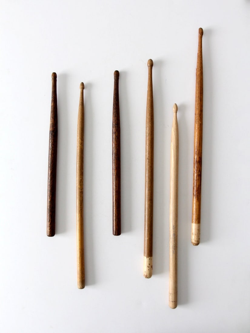 3 Pairs of Vintage Wooden Drum Sticks Collection (1 of 8)