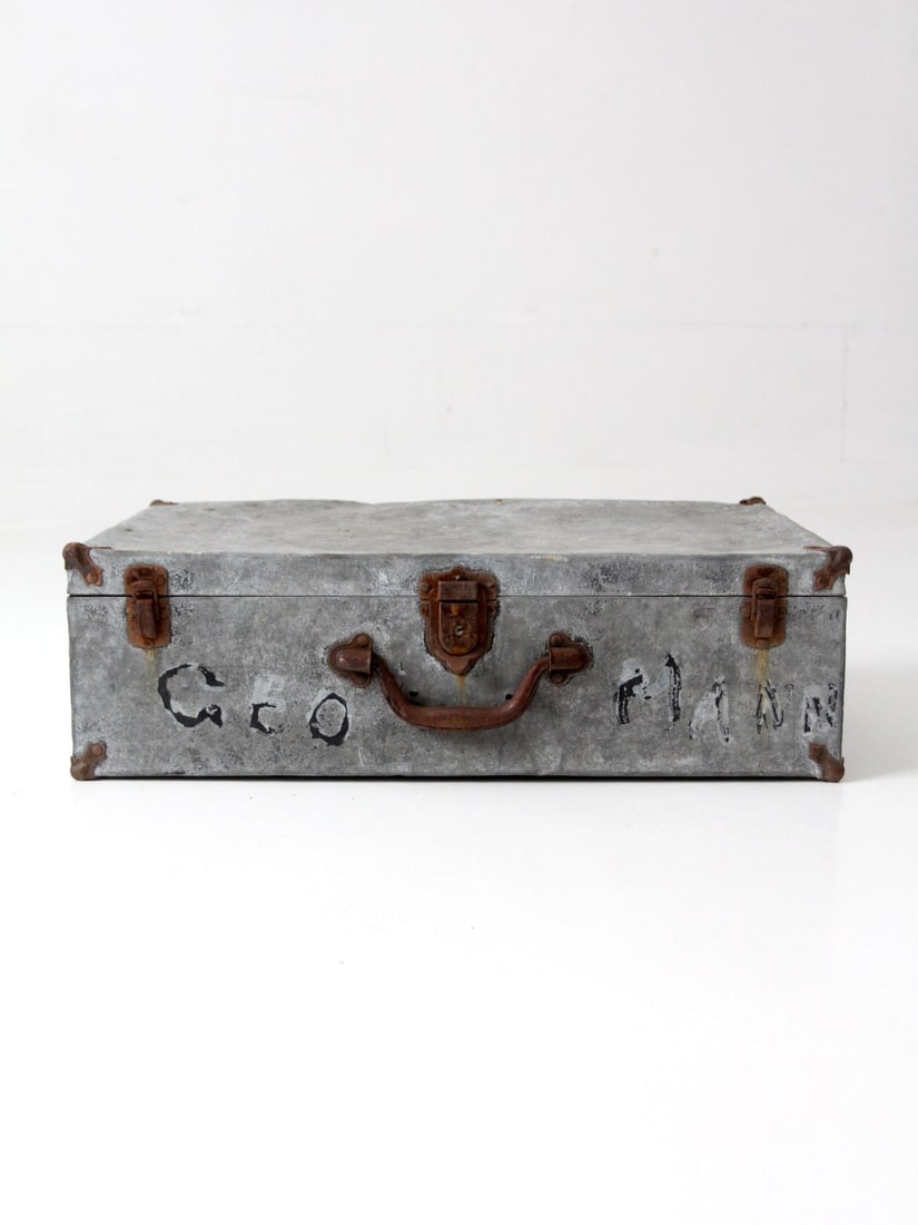 Early 20th Century Galvanized Utility Case 12.75 x 23.25 x 7.25 inch (1 of 12)