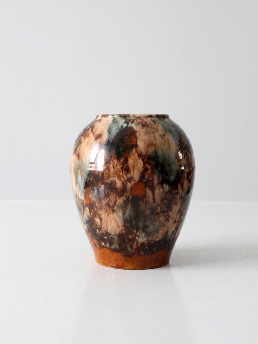 1920s Brush McCoy Onyx Glaze Vintage Vase 6.5in (1 of 9)
