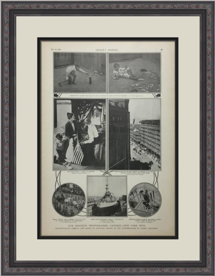 Framed 1910 Leslie's Weekly Amateur Photo Contest New York Winner (1 of 2)