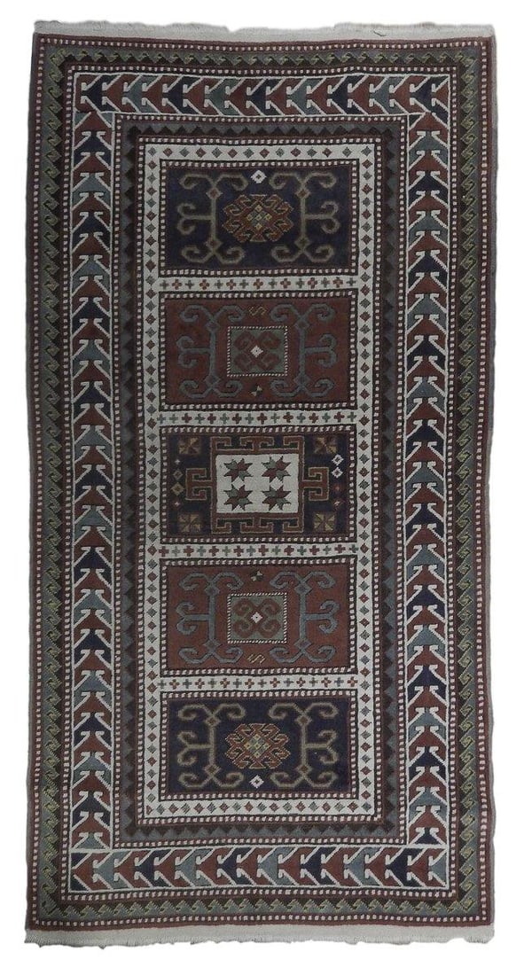 Handwoven 3'4 x 5'10 Multi-Color Kurdish Wool Tribal Rug: Handwoven 3'4 x 5'10 Multi-Color Kurdish Wool Tribal Rug Free continental US Shipping Enhance your living space with this exquisite 3' 4" x 5' 10" Multi-Color Kurdistan Wool Tribal Rug, meticulously h