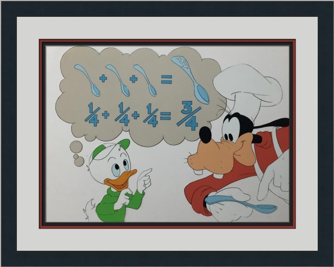 Original Disney Production Cel Featuring Goofy and Louie Hand Painted Animation Art (1 of 3)