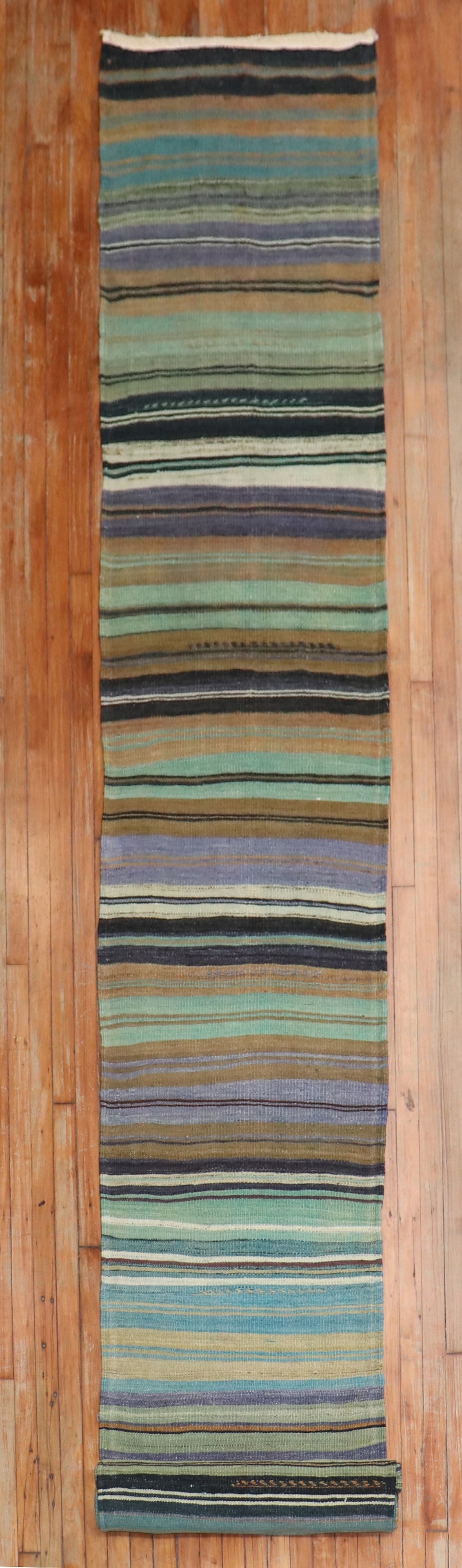 2' 5" x 22' 6" Turkish Kilim runner striped rug (1 of 7)