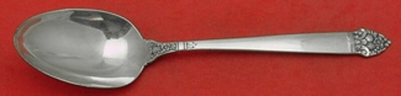 Oneida King Cedric Sterling Silver Serving Spoon 8.25 Vintage (1 of 2)