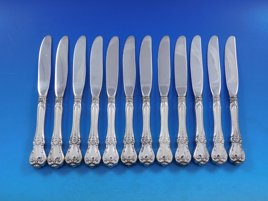 Towle Old Master Sterling Silver Butter Spreaders Set of 12 6 1/2 inches: Towle Old Master Sterling Silver Butter Spreaders Set of 12 6 1/2 inches This exquisite set of 12 butter spreaders features the renowned Old Master pattern by Towle, crafted from high-quality sterling