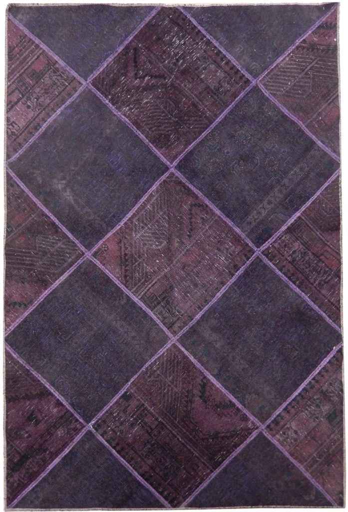 4'2" x 6'4" Black Antique Persian Patchwork Area Rug Handcrafted Wool: 4'2" x 6'4" Black Antique Persian Patchwork Area Rug Handcrafted Wool Free continental US Shipping Enhance your living space with this exquisite 4' 2" x 6' 4" Black Antique Persian Patchwork Rug. A st