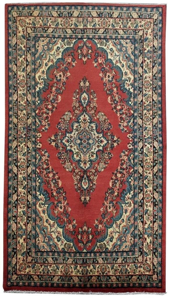 Handcrafted 4.9 x 7.6 Red Persian Hamadan Rug from Iran: Handcrafted 4.9 x 7.6 Red Persian Hamadan Rug from Iran Free continental US Shipping Transform your space with this exquisite 4.9 x 7.6 Red Persian Hamadan Rug, handcrafted by skilled Persian artisans