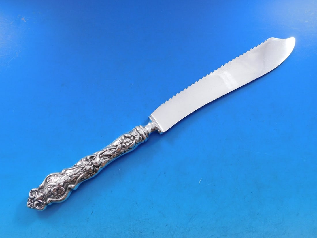 Wallace Irian Sterling Silver Cake Saw Serrated Blade 10.25" (1 of 4)