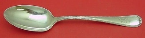 Gorham Newcastle Sterling Silver Serving Spoon Monogrammed 8 5/8": Gorham Newcastle Sterling Silver Serving Spoon Monogrammed 8 5/8" This exquisite serving spoon is part of the Newcastle pattern by Gorham, expertly crafted from high-quality sterling silver. Measuring
