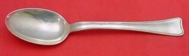 Tiffany & Co Sterling Silver 8 5/8 Serving Spoon Lap Over Edge Plain: Tiffany & Co Sterling Silver 8 5/8 Serving Spoon Lap Over Edge Plain This exquisite serving spoon from Tiffany & Co. showcases the timeless Lap Over Edge Plain pattern. Crafted from high-quality sterl