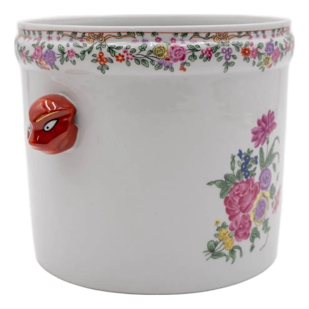 Mottahedeh Winterthur Floral Porcelain Cache Pot Vintage 1970s (1 of 9)