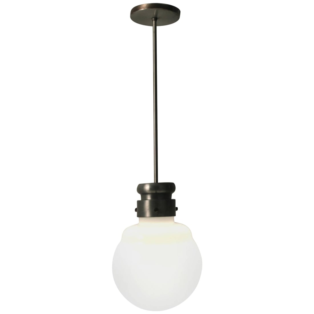 Nessen Studios Modernist Hanging Glass Globe on Steel Stem (1 of 8)