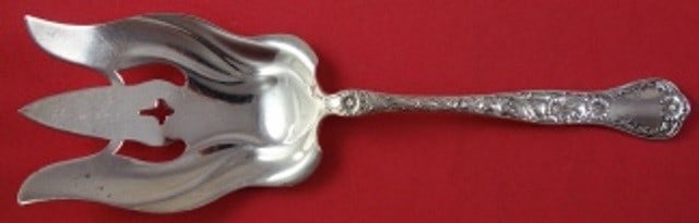 Gorham Marguerite Sterling Silver Salad Fork Flat Handle 7 1/2: Gorham Marguerite Sterling Silver Salad Fork Flat Handle 7 1/2 Gorham Marguerite sterling silver salad serving fork with a flat handle and all-sterling construction. Made in the United States and date