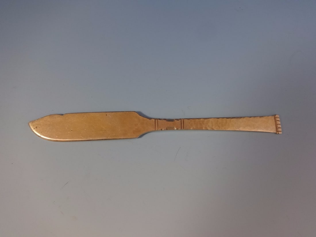 Old Newbury Crafters Karen Sterling Silver Vermeil Butter Spreader 5 3/4" (1 of 1)