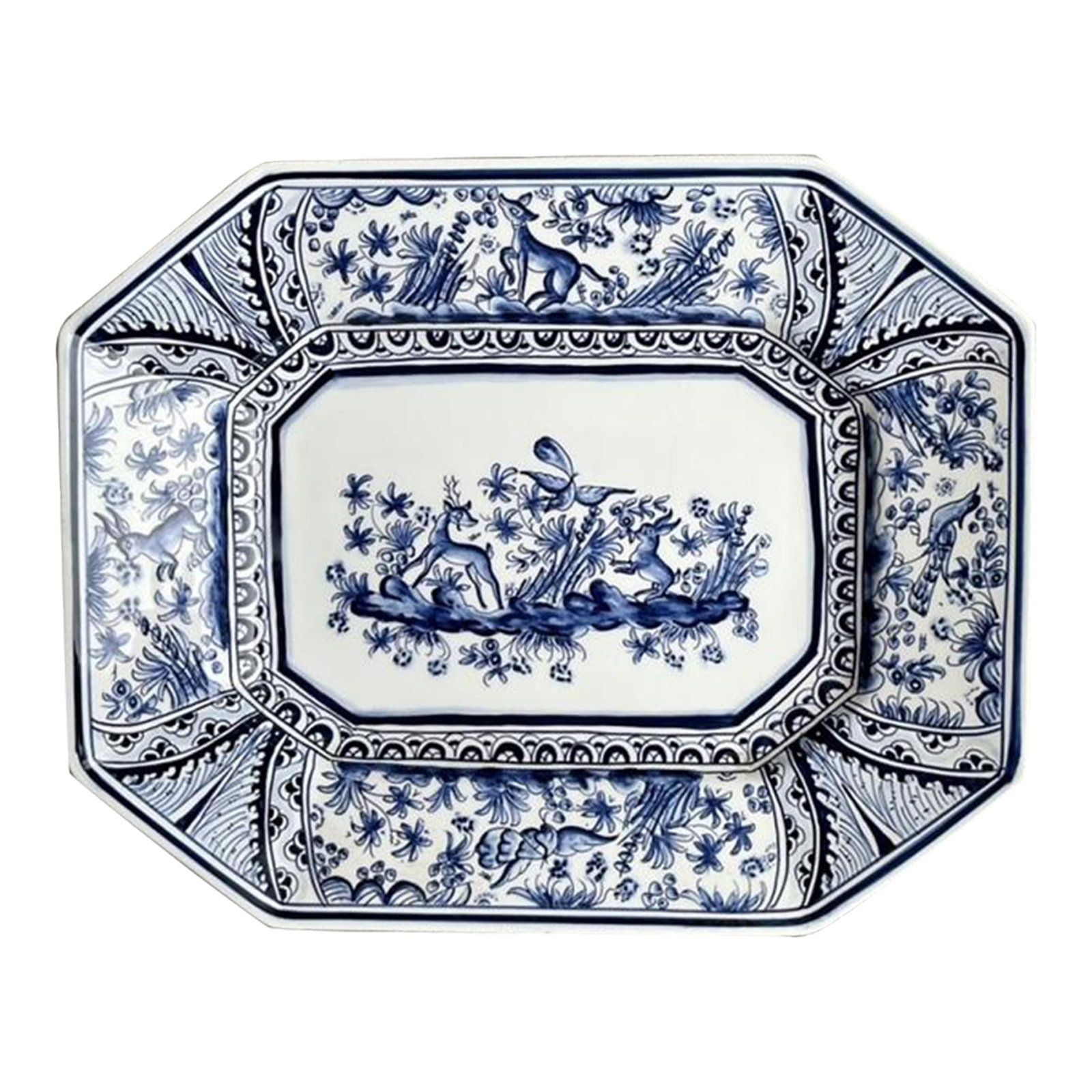 Vintage Regency Hand-Painted Ceramic Platter Portugal 15x12 (1 of 7)