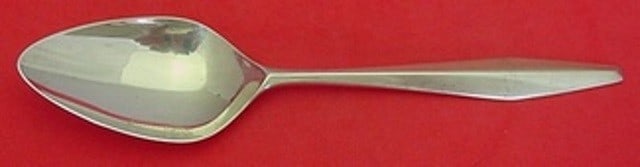 Reed and Barton Diamond Pattern Sterling Silver Serving Spoon 8 1/4 in (1 of 2)