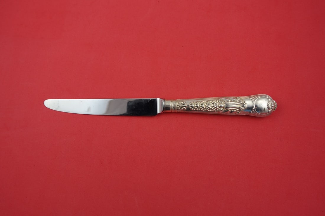 Georgian House Coburg Sterling Silver Dinner Knife 10.5 Inch: Georgian House Coburg Sterling Silver Dinner Knife 10.5 Inch This exquisite dinner knife features the Coburg pattern by Georgian House, crafted from high-quality sterling silver with a hollow handle a