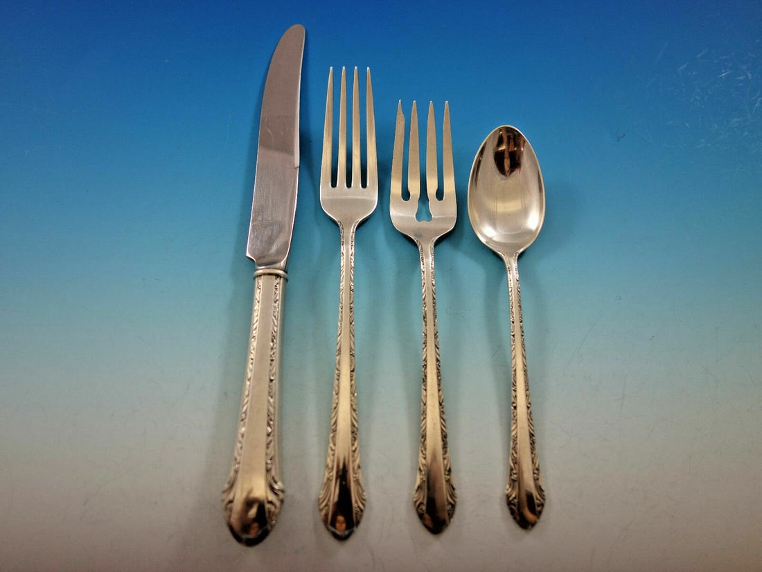 Alvin Chased Romantique Vintage Sterling Silver 4-Pc Place Setting (1 of 6)