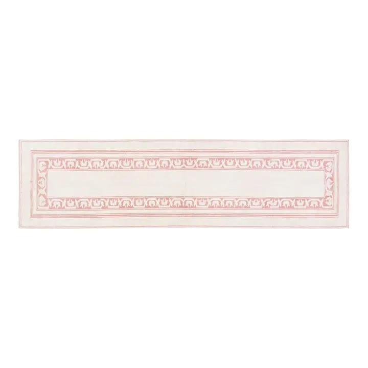 2'4 x 8'9 Anatolian Wool Runner with Hand Knotted Vintage Design: 2'4 x 8'9 Anatolian Wool Runner with Hand Knotted Vintage Design This vintage Turkish Anatolian rug is hand knotted from wool and features natural colors. It showcases a white color palette and is cra