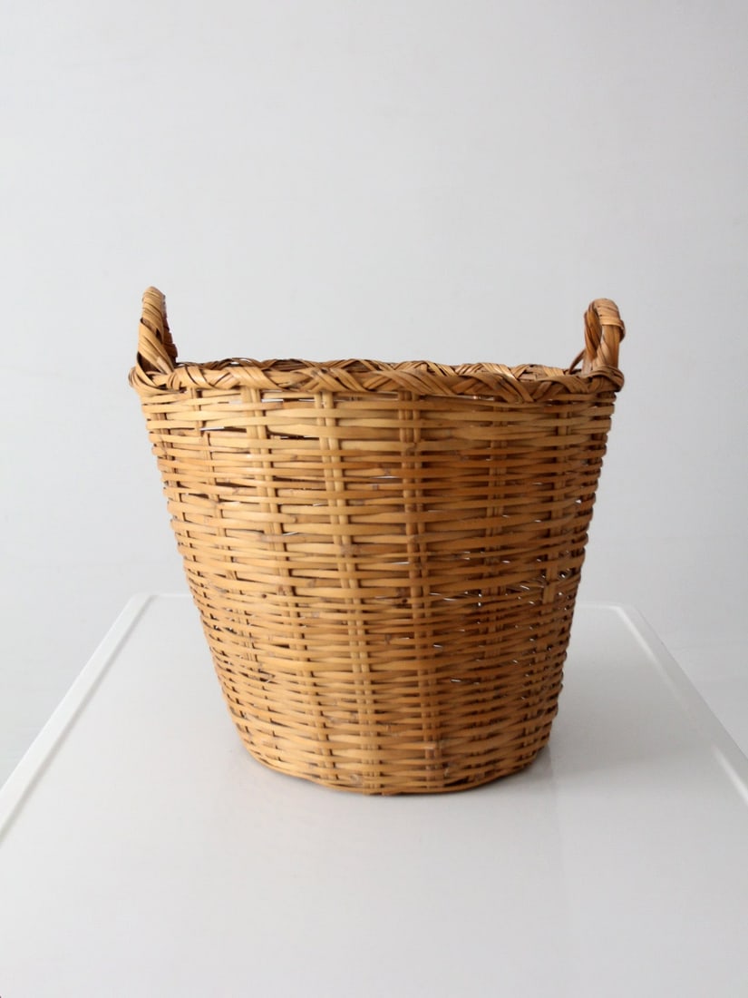Honey Tone Wicker Storage Basket with Double Handles (1 of 10)