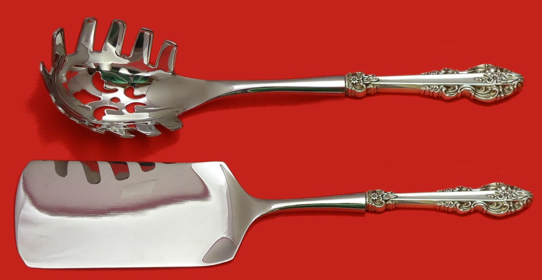 Reed and Barton El Greco Sterling Silver 2pc Pasta Serving Set (1 of 1)