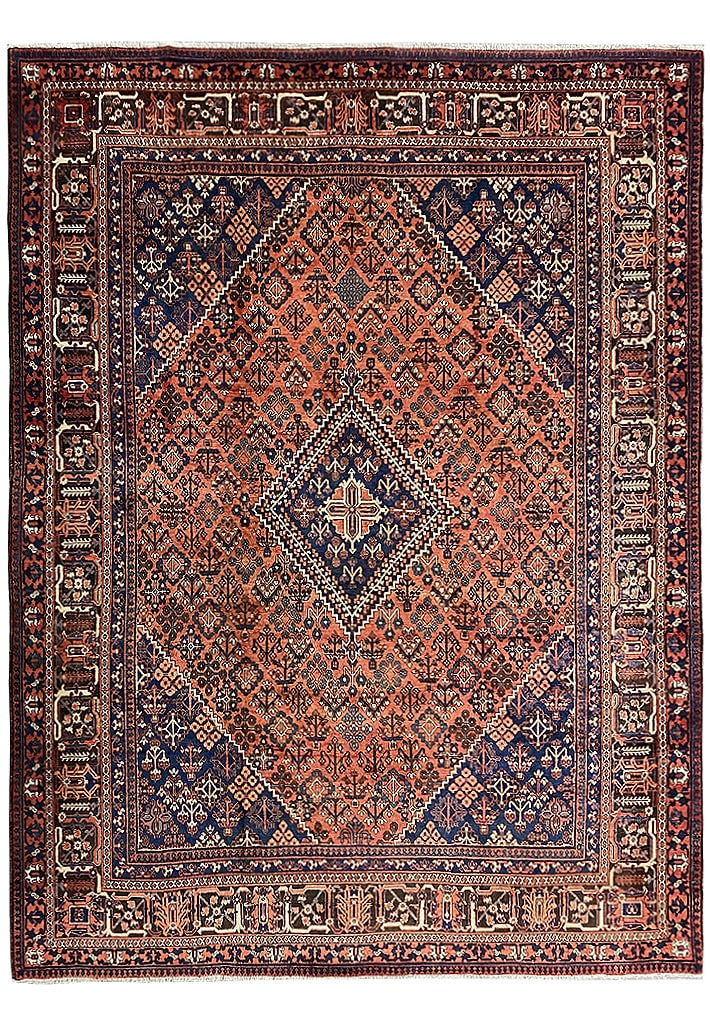 Elegant 10.6 x 13.6 Persian Mahal Joshagan Wool Rug: Elegant 10.6 x 13.6 Persian Mahal Joshagan Wool Rug Free continental US Shipping Enhance your space with this exquisite 10.6 x 13.6 Persian Mahal Joshagan wool rug. Crafted with meticulous attention t