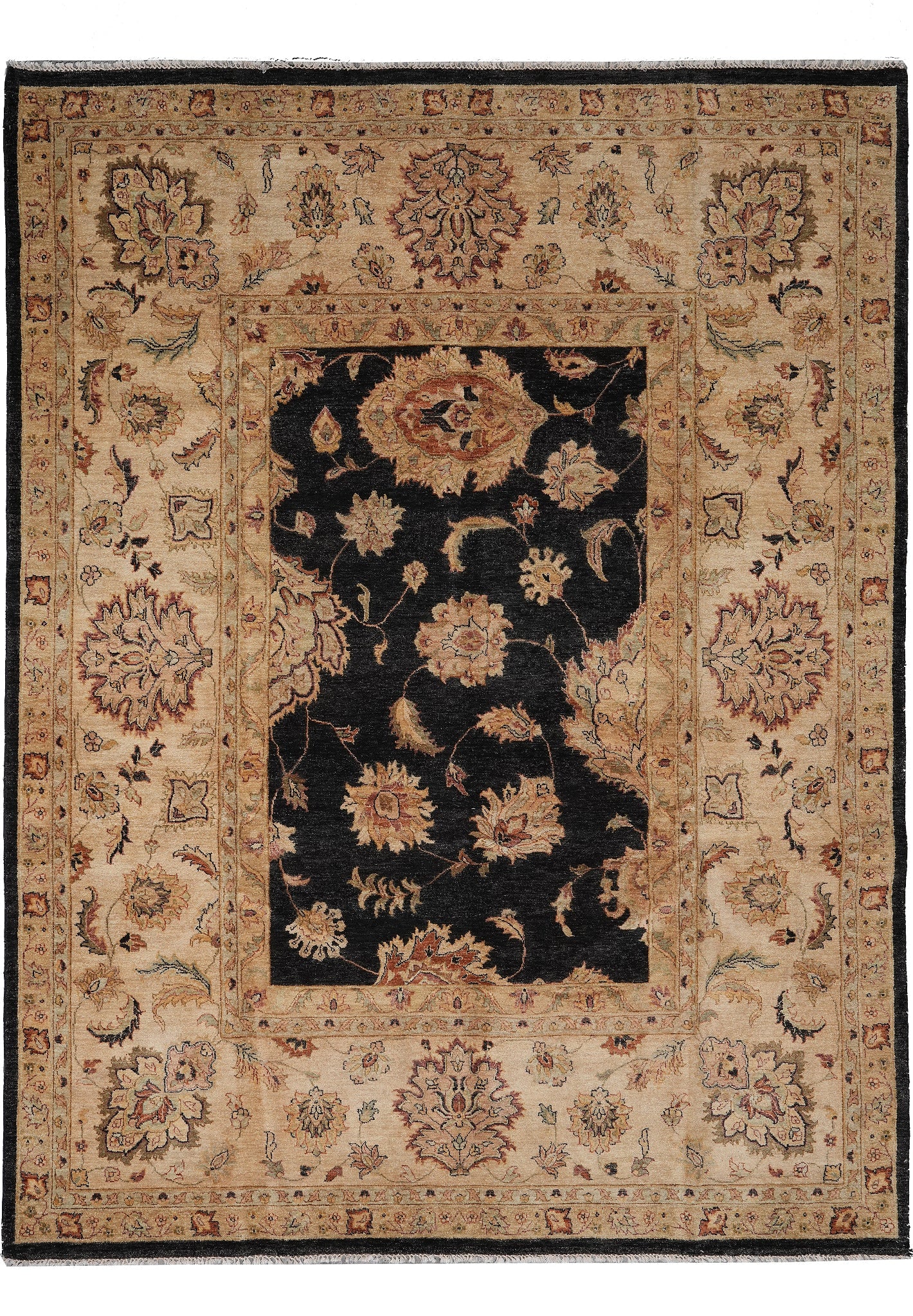 8 x 10 Jaipur Hand-Knotted 100% Wool Rug Black: 8 x 10 Jaipur Hand-Knotted 100% Wool Rug Black Free continental US Shipping This 8 x 10 Jaipur rug features a hand-knotted construction in 100% premium wool and a striking black colorway. Handmade by 