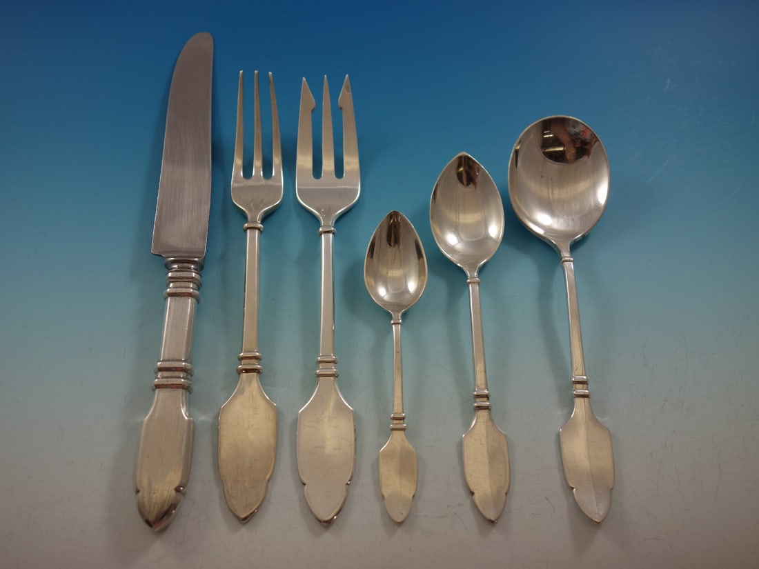 Robert Bruce Sterling Silver Flatware Set by Graff Washbourne Dunn 48 Pieces (1 of 4)