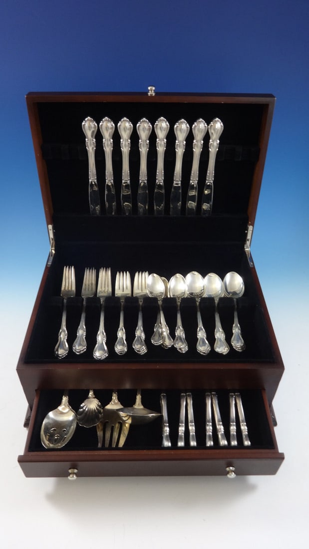 54 Piece Sterling Flatware Service for 8 Reed and Barton Hampton Court (1 of 8)